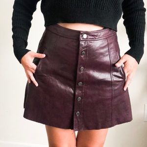 BLANK NYC Vegan Leather Leilani Skirt